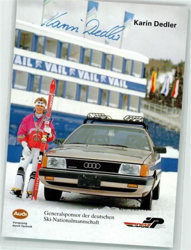 Karin Dedler - Auto Audi Faksimile Unterschrift
