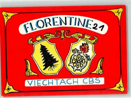 Viechtach QSL-Karte Florentine 21 Wappen