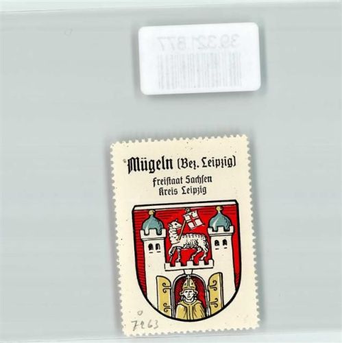Mügeln Vignette Wappen Freistaat Sachsen Kreis Leipzig