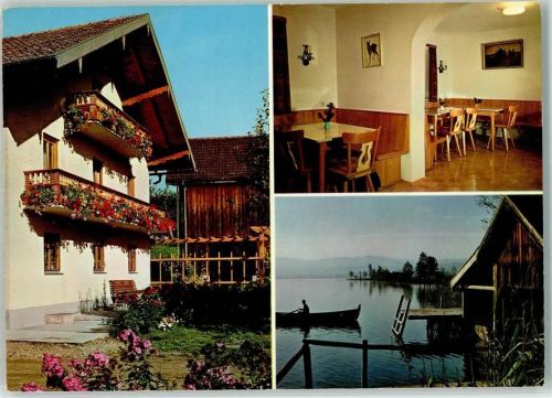 Taching Sailer-Hof Geranien Gaststube Ruderboot