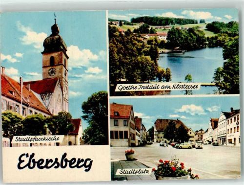 Ebersberg Stadtpfarrkirche Goethe Institut Klostersee Stadtplatz Auto Blumen