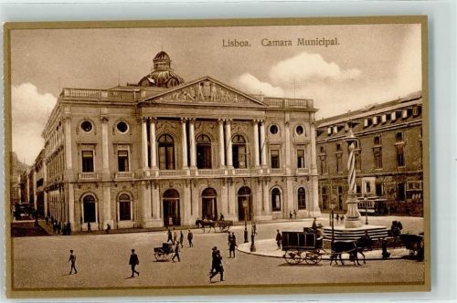 Lisboa Camara Municipal Kutsche Säule