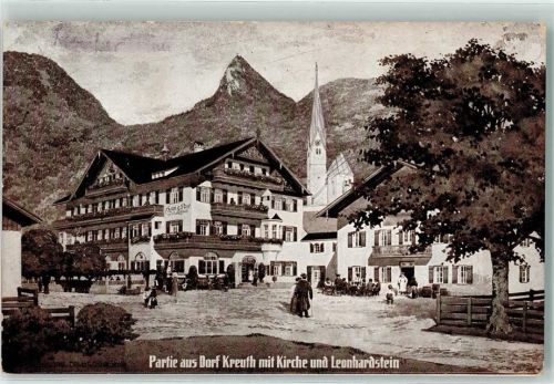 Kreuth Kirche Hotel Post Leonhardstein