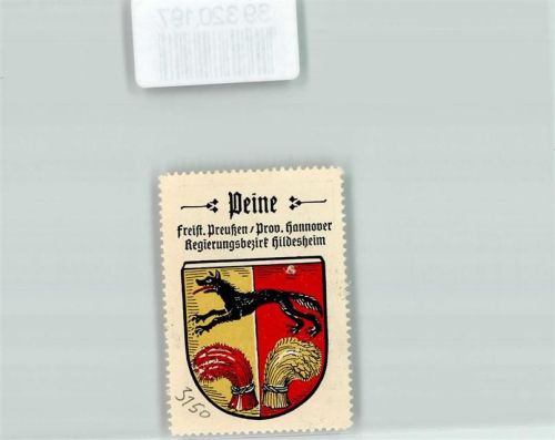 Peine Wappen Kaffee Hag Nr 28 Schwarzer Wolf Getreidebüschel