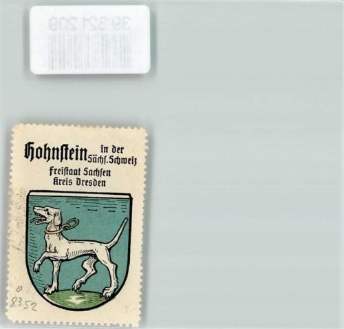 Hohnstein Wappen Kaffee Hag ca. 1920-1940 Hund