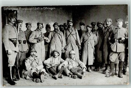 Avricourt Deutsch Gefangene Franzosen Inf. in Elfringen Kriegsgefangener 1916