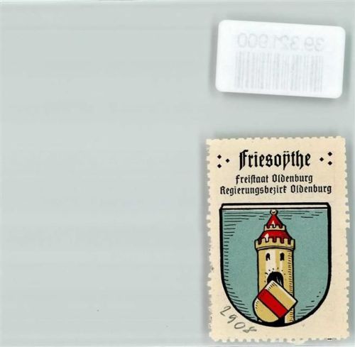 Friesoythe Vignette Wappen Freistaat Oldenburg Regierungsbezirk Oldenburg