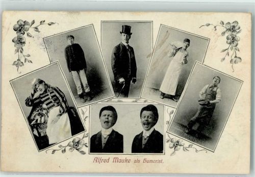 O8000 Dresden Alfred Mauke als Humorist Variete Theater AK Theaterschauspieler 1906