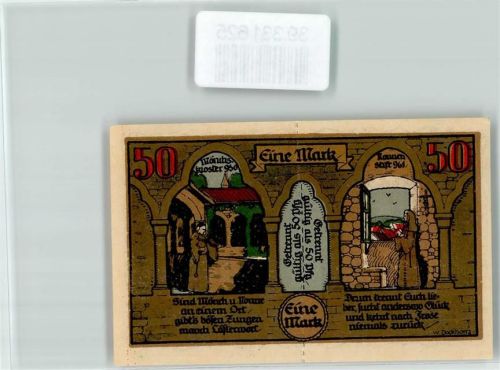 Frose Notgeld Eine Mark Mönch Nonne Bilderrätsel