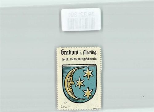 Grabow Vignette Wappen Freist. Mecklenburg Schwerin
