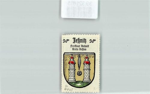 Jeßnitz Vignette Wappen Freistaat Anhalt Kreis Dessau