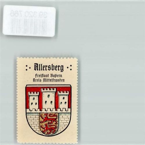 Allersberg Wappen Kaffee Hag ca. 1920-1940 Zinnentürme Löwen