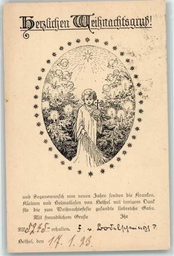 Bethel 1923 Bethel dankt für die Gabe - Weihnachten Engel