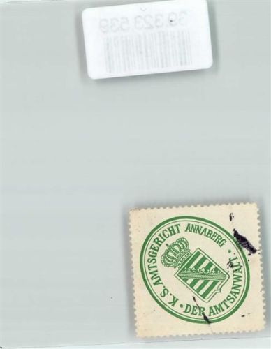 Annaberg-Buchholz Amtsgericht Sachsen Krone Wappen Grün Weiß