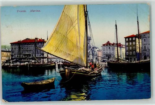 Trieste / Triest / Trst 1915 Marina Segelboot