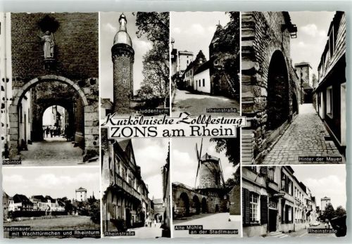 Zons Juddenturm Alte Mühle Rheintor Hinter der Mauer