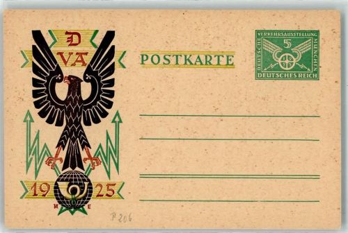 Verkehrs Ausstellung 1925 Adler Privatganzsache