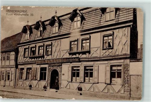 39590 O3504 Tangermünde Gebrauchsspuren Haus Kirchstraße 59 Schuhmacherbedarfsartikel H. Hauschild Leder Frau