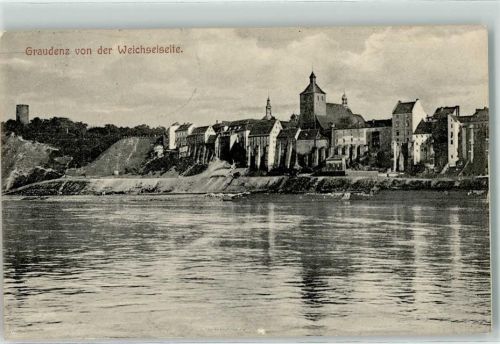 Graudenz 1914 Schlossberg Weichsel Turm