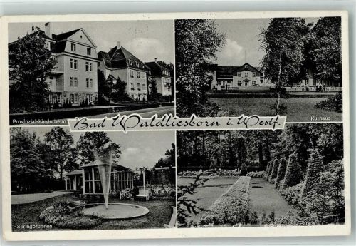 Bad Waldliesborn Landpost Waldliesborn Provinzial-Kinderheim Springbrunnen Kurhaus Park