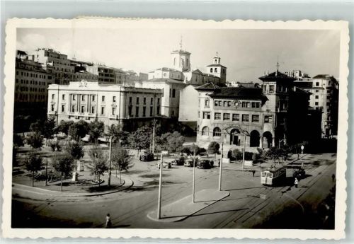 Santander Avenida Alfonso XIII. und Post Oldtimer Straßenbahn