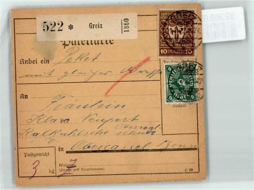 Greiz Paketkarte