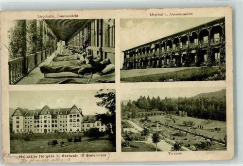 8111 Gratwein 1919 - Heilstätte Hörgass Liegehalle Terrasse