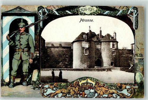 80200 Peronne 1914 - Soldat Wache Wappen Historial de la Grande Guerre