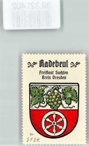 Radebeul Vignette Wappen Freistaat Sachsen Kreis Dresden