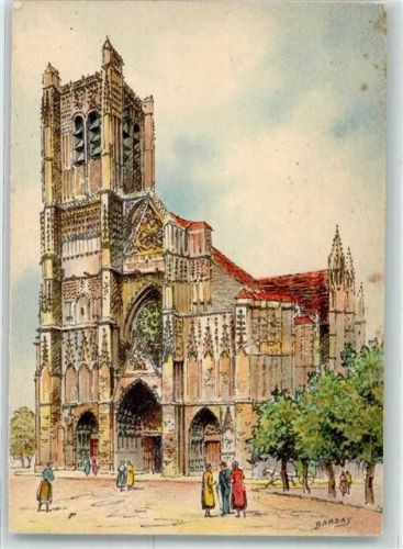 Auxerre La Cathedrale St. Etienne sign. Barday