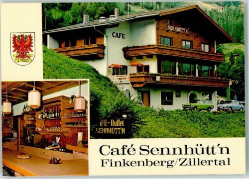 Finkenberg Cafe Sennhütt´n Inneres Auto Waüüen Adler Gelb Rot Tirol