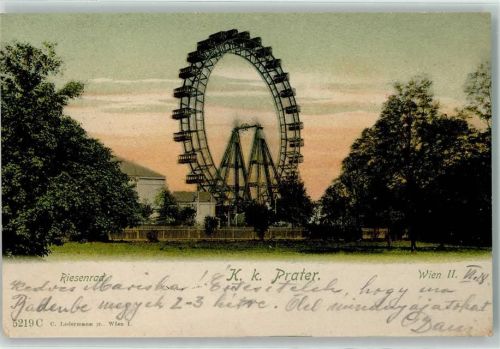 Wien 1903 K.K. Prater Riesenrad