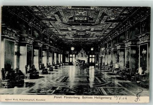 Heiligenberg 1904 Fürstl. Fürstenberg Schloß Heiligenberg Schloßsaal