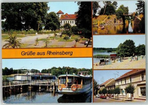 Rheinsberg Schloßpark Orangerieparterre Schlabornbrücke Schwimmbad