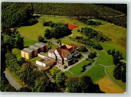 Dassel Fliegeraufnahme CVJM Haus Solling Auto Tennis Sportplatz