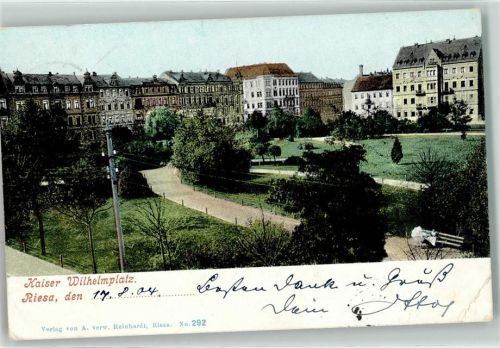 Riesa 1904 Kaiser Wilhelmplatz Parkanlage