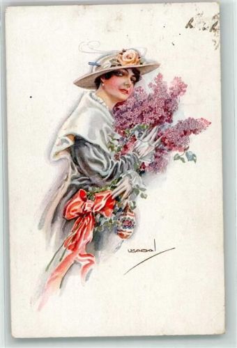 1918 Frau Blumenstrauß sign. Usabal AK