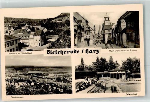 Bleicherode Maxim Gorki-Straße Rathaus Schwimmbad