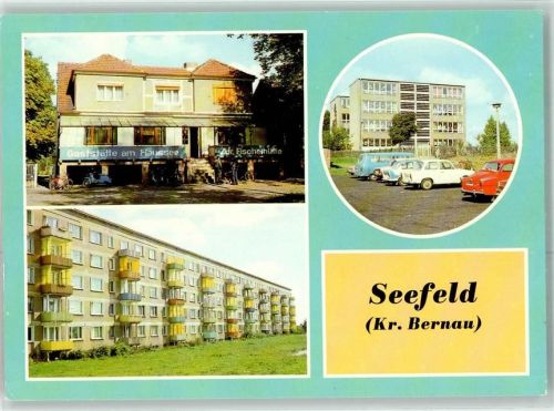 Seefeld Gasthaus am Haussee Zur Fischerhütte Neubaublock Willi-Bänsch-Oberschule