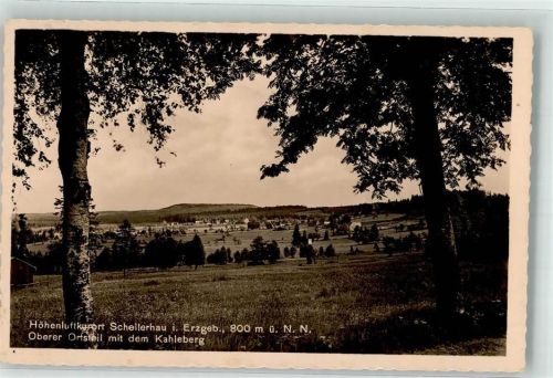 Schellerhau 1944 Oberer Ortsteil mit dem Kahleberg