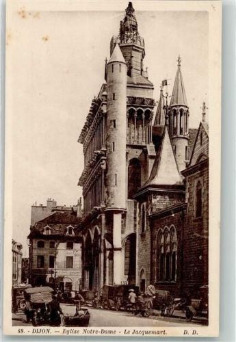 Dijon Eglise Notre Dame le Jacquemart Oldtimer Kinderwagen