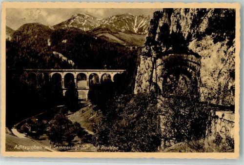 Raxalpe Adlitzgraben Semmeringbahn Viadukt Brücke
