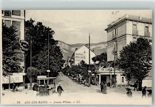 Aix-les-Bains Avenue Wilson Hotel du Pavillon Beau Lieu International Palace Hotel Auto Bazar