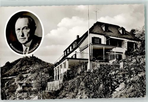 Rhöndorf Bundeskanzler Adenauer Haus mit Blick auf den Drachenfels
