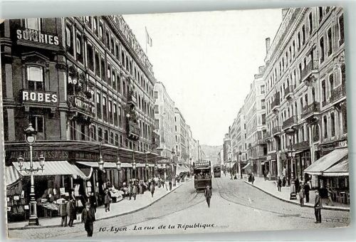 Lyon la Rue de la Repubique Straßenbahn