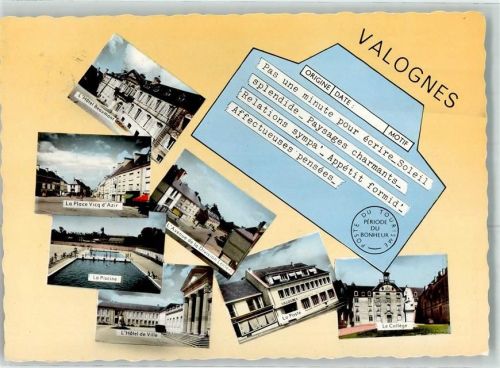 Valognes l`Hotel Beaumont Rathaus la Place Vicq d`Azir Schwimmbad Post l`Avenue dela Division Leclerc le College