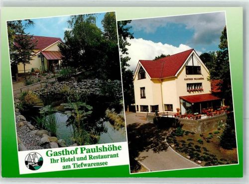 Waren Gasthaus Paulshöhe Künstl. Teich Wasserpflanzen