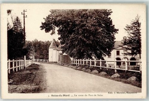 Sains-du-Nord la route du Pont de Sains