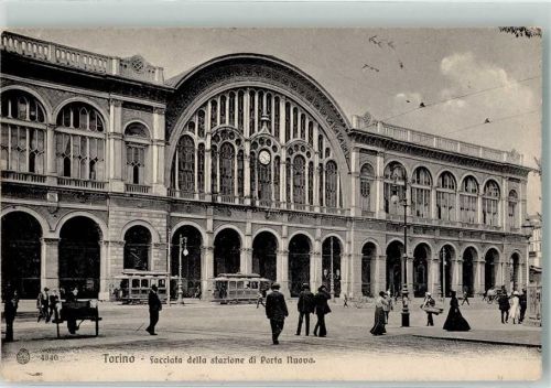 Torino 1911 Bahnhof Straßenbahn