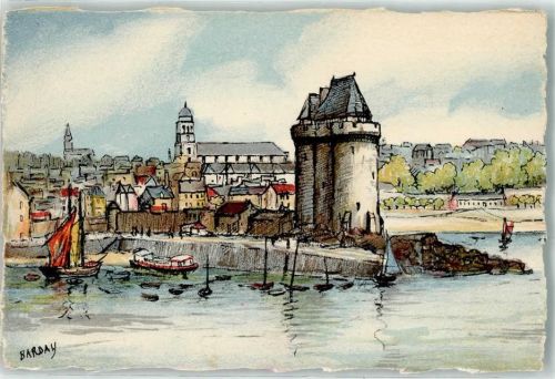 Saint-Servan la Tour Salldor et le Port sign. Barday